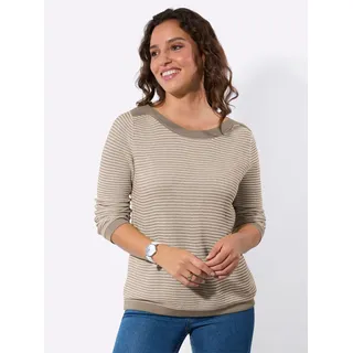 Casual Looks Langarm-Pullover sesam/ecru gemustert 50