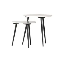 GUTMANN FACTORY Beistelltisch 2er Set ¦ weiß