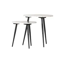 GUTMANN FACTORY Beistelltisch 2er Set ¦ weiß