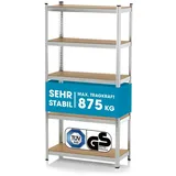 EASYmaxx Schwerlastregal & Werkbank mit GS | Bis zu 175 kg Tragkraft je Regalboden - 180 x 90 x 40 cm