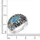 ZEEme Gemstones Ring Silber 925 oxidiert mit Türkis 5x10mm