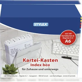 Stylex Karteikasten A6 transparent 100 St.