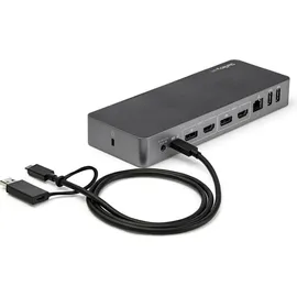 Startech StarTech.com Universale Laptop Dockingstation Hybrid USB-C & USB-A Dock, Dual 4K DP/HDMI, 60W, Mac/Windows/Chrome