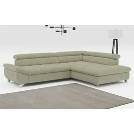 Cotta Eckcouch L-Form 312 cm grün