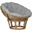 MiaMöbel Sessel Papasan Rattan 80 x 65 x 80 cm Honig