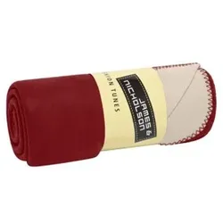Microfleece Bonding Decke JN952, bordeaux-rot/creme