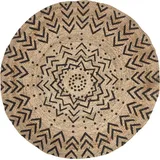 ATMOSPHERA CREATEUR D'INTERIEUR Atmosphera - Teppich, rund, Jute, ethnisch, mit zwei Motiven zur Auswahl, Ø 1200 mm