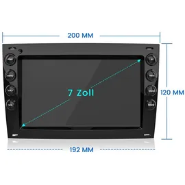 Awesafe 7 Zoll 2+64GB Android Autoradio für Renault Megane II 2003-2009