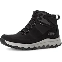 Gabor Schnürboots, High-Top-Sneaker, Komfortschuh, Freitzeitschuh, Weite G 1/2 (=weit), Gr. 9 (43), schwarz , 63781150-9