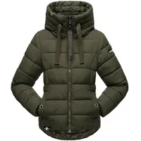 Navahoo Damen Steppjacke stylische Winterjacke mit Kapuze Amayaa