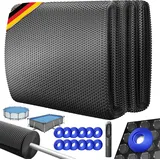 Kesser KESSER® Pool Solarabdeckplane | Solarfolie Stärke 120μm | Solarabdeckung Solarplane zuschneidbar | Poolsolarplane Solar Folie inkl. 1x Lochzange...