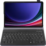 Cazy Tablet-Hülle mit Tastatur geeignet für Samsung Galaxy Tab S10 FE/Tab S9 FE/Tab S9 - QWERTZ Bluetooth Tastatur-Hülle - Schwarz