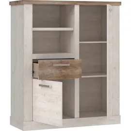 Forte Duro 109,8 x 128,3 x 41,3 cm pinie weiß/eiche antik