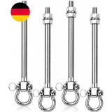 Denmay 4Er Schaukelhaken Befestigung Balken, Mit Lagern 304 Edelstahl-Schaukelha