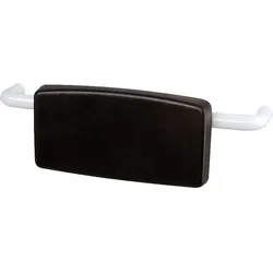 Rückenstütze Nylon Serie 400 (Ausführung: Rückenlehne weiß 600x165x 208 mm korrosions- gesch. Stahlkern Polster schwarz)
