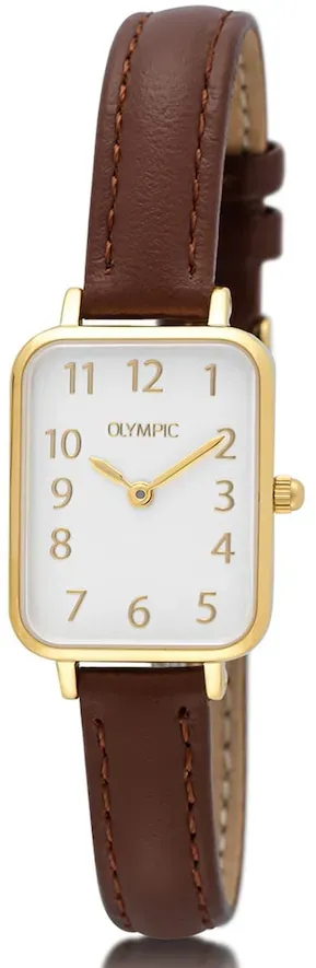 Olympic Damen uhr Olympic Tilly gold farbend - edelstahl und leder Damenuhren  