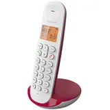 Logicom Festes Schnurlostelefon – Logicom ILOA 150 Solo – Himbeere - ohne Anrufbeantworter