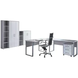 Büro Office Edition Set 4 Grau/Weiß