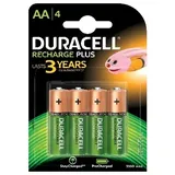 Duracell Recharge Plus (4 Stk., AA, 1300 mAh), Batterien + Akkus