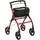 Juskys Aluminium Wohnungsrollator Aktiv mit Tasche und Tablett schmal faltbar rot