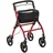 Juskys Aluminium Wohnungsrollator Aktiv mit Tasche und Tablett schmal faltbar rot