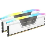 Corsair Vengeance RGB weiß DIMM Kit 64GB, DDR5-6000, CL40-40-40-77, on-die ECC (CMH64GX5M2B6000C40W)