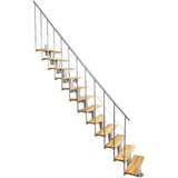 Minka Mittelholmtreppe Comfort Top Walnuss Grau Geschoßhöhe bis 312 cm