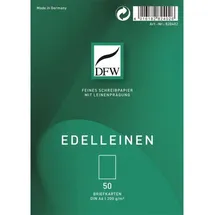 Dresdner-Feinpapier GmbH Briefkarte Edelleinen - A6 hoch, 50 Stück