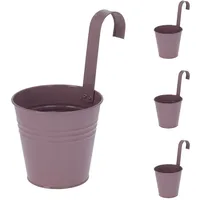 Mojawo 4x Blumentopf zum Aufhängen Balkontopf Pflanzgefäß Hängetopf Flieder