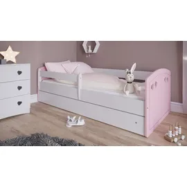 les tendances Kinderbett Julia 80 x 160 cm Holzwerkstoff lackiert weiß