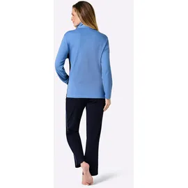Witt Weiden Hausanzug in mittelblau-marine | Gr.: 36-38