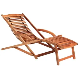 CASARIA Gartenliege 152 x 70 x 74 cm braun klappbar
