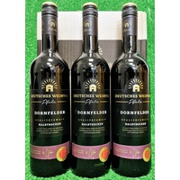(7,96€/l) 3x Deutsches Weintor Pfalz Dornfelder halbtrocken 0,75l Rotwein