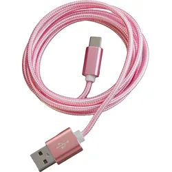 PETER JÄCKEL FASHION 1,5m USB Data Cable Rose Typ-C USB mit Sync- und Ladefunktion