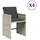 vidaXL Gartenstuhl mit Kissen 53 x 68 x 28 cm hellgrau 4 St.