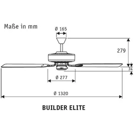 Hunter Fans Builder Elite 132 cm Deckenventilator Bronze