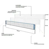 Hudora Netz Tennis/Badminton/Federball/Volleyball höhenverstellbar - Breite 6,0 Meter