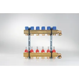 Empur Messing-Verteiler, Version 2.0 HKV-D 11 Heizkreise, mit DFM vormontiert