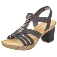 Rieker Damen 66506-42 Geschlossene Sandalen, Schwarz Schwarz 00, 40 EU