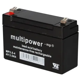 Multipower Akku kompatibel Eisemann HS10 074550 Acculux 4V 3,5Ah AGM