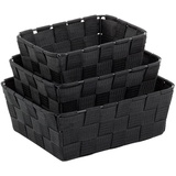 Kela Korb-Set Alvaro 3er Polypropylen Schwarz