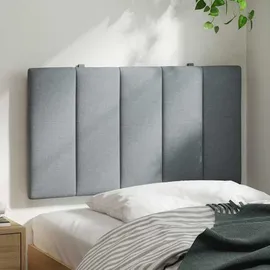 vidaXL Kopfteil-Kissen Hanko Hellgrau 90 cm Stoff