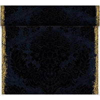 Duni Dunicel Tischläufer Tête-à-Tête 40 x 2400 cm, Duni Tete a Tete mit 20 perforierten Abschnitten à 1,20 m lang und 0,40 cm breit (Royal Black, 1)