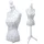 MCW Schneiderpuppe T221, Schaufensterpuppe Torso weiblich, Schaumstoff weiß mit Skizzen