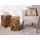 Beliani Beistelltisch 30 x 30 x 45 cm Braun/Bronze