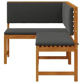 vidaXL Gartenstuhl mit Kissen 140 x 100 x 91 cm braun 4 St.