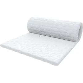 Fdm Topper 180x200 cm Matratzenauflage mit HR-Schaum Höhe 6 cm weiß
