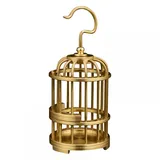DONGKER Gold Deko für Wohnzimmer, Hohle Vogelkäfig Ornament, Schnickschnack aus Messing zum Aufhängen, Heimdekoration Weinschrank Schlafzimmer Zimmer Dekorationen