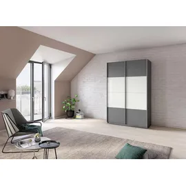Rauch Schwebetürenschrank Quadra 136 x 210 x 62 cm Grau