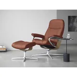 Stressless Stressless® Relaxsessel »Consul«, mit Cross Base, Größe S, M & L, Holzakzent Eiche, rot